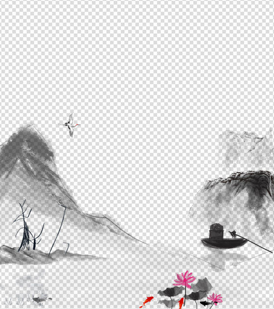 水墨风景元素