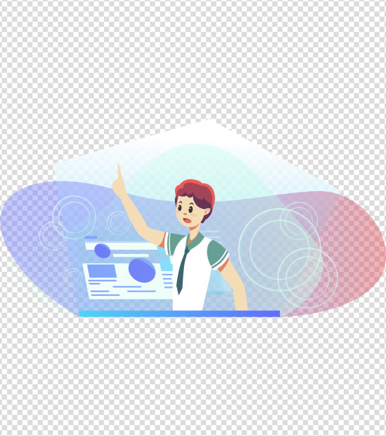 举手男孩数据报告元素