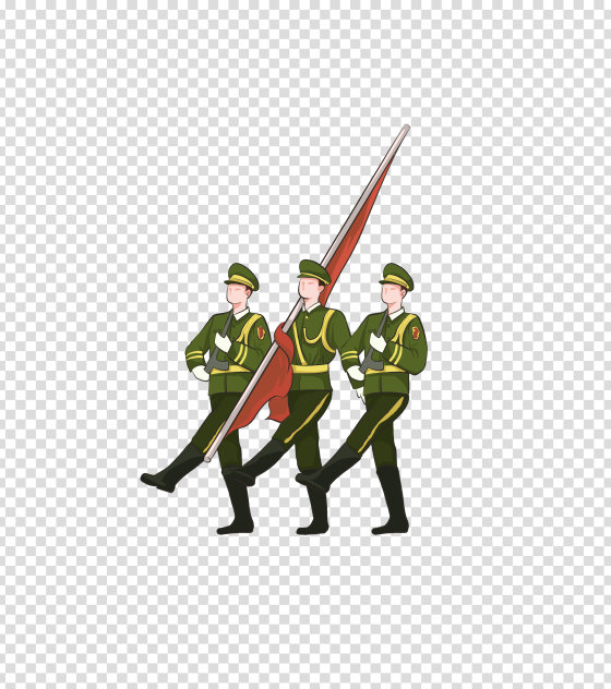 卡通国旗升旗手元素