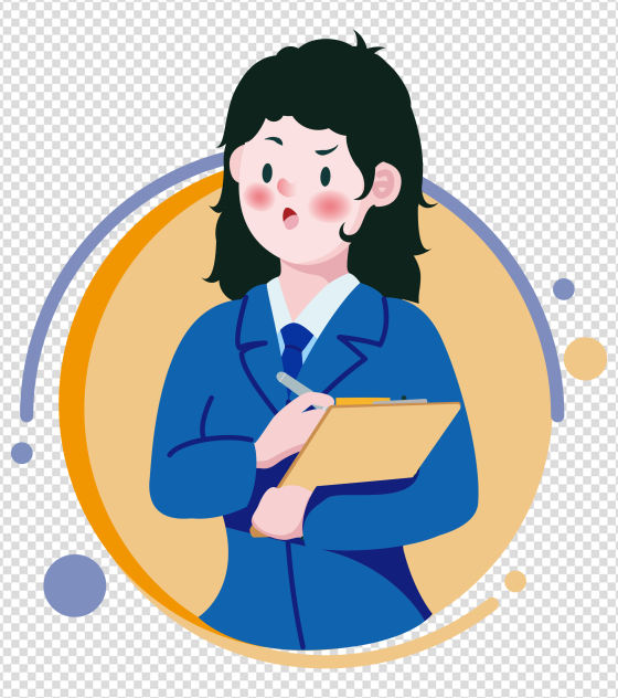 2000x2000px_小清新ppt元素原创记录女职员