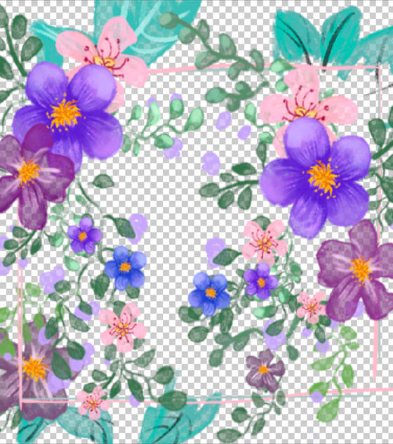 2000x2000px_小清新ppt元素原创工作紫色水彩花背景