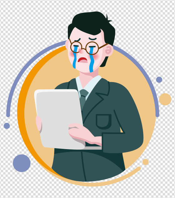 2000x2000px_小清新ppt元素原创伤心职员