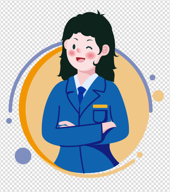 2000x2000px_小清新ppt元素原创职业装女职员