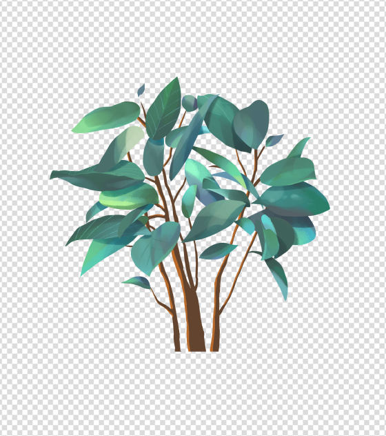 2362x2362pt_ppt小清新手绘绿植