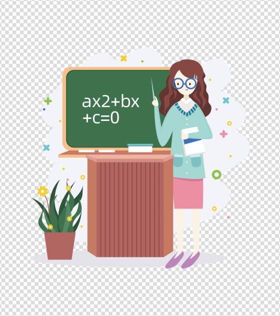 200x200mm_清新教师讲课课堂元素