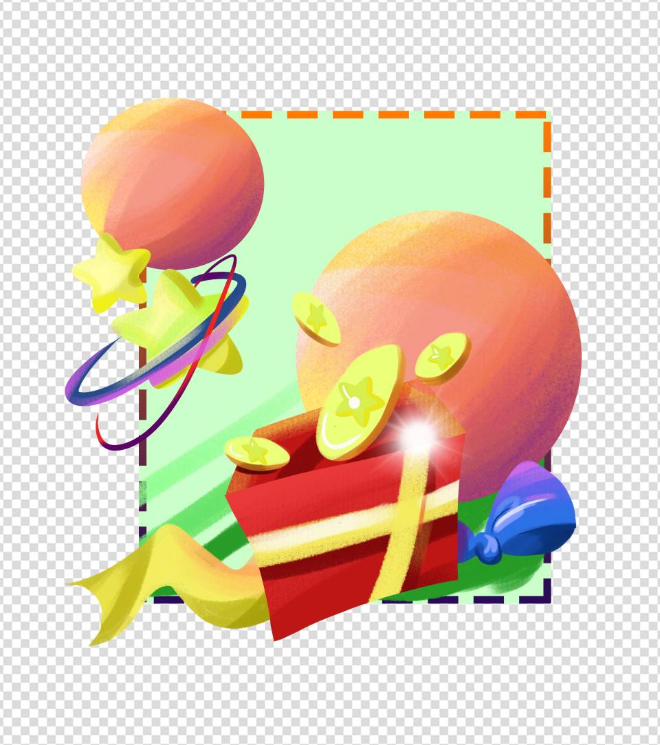 手绘彩色星球