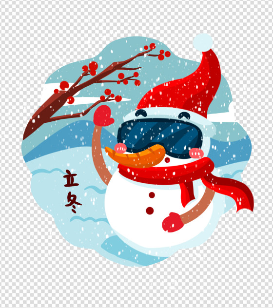 戴墨镜的雪人