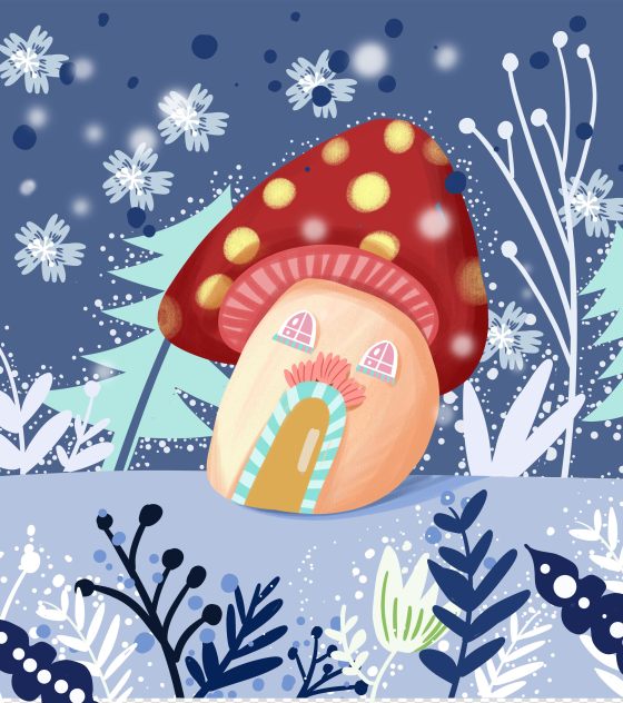 冬季蘑菇屋