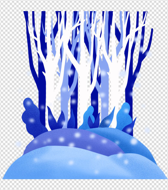 雪中森林元素