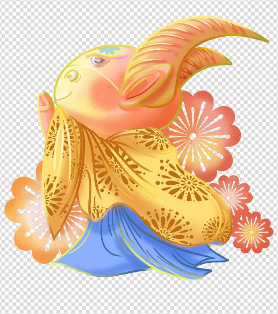 国潮神仙牛元素