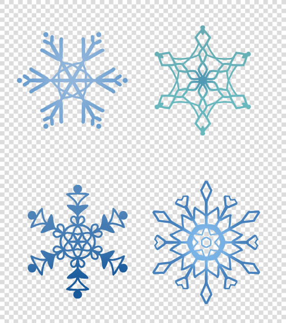 简约雪花元素